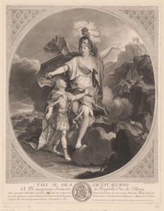 Lodewijk XV als kind met Minerva
