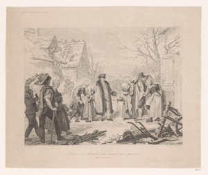 Lodewijk XVI op bezoek in een arme wijk