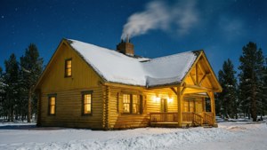 Lodge Winter Night