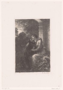 Lohengrin en Elsa omhelzen elkaar in de bruidssuite