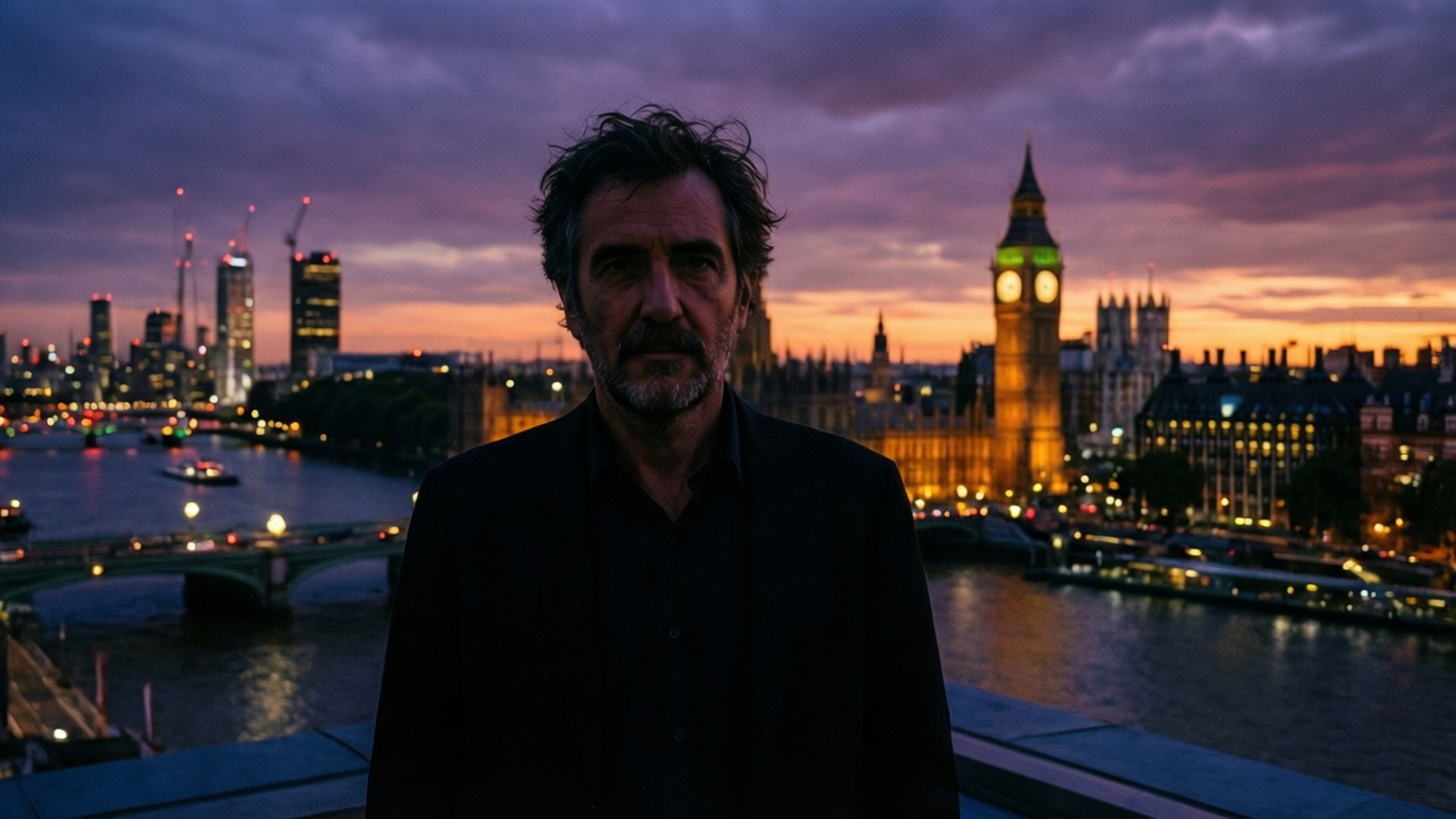 London Rooftop at Dusk by Wallpapers.art Studio