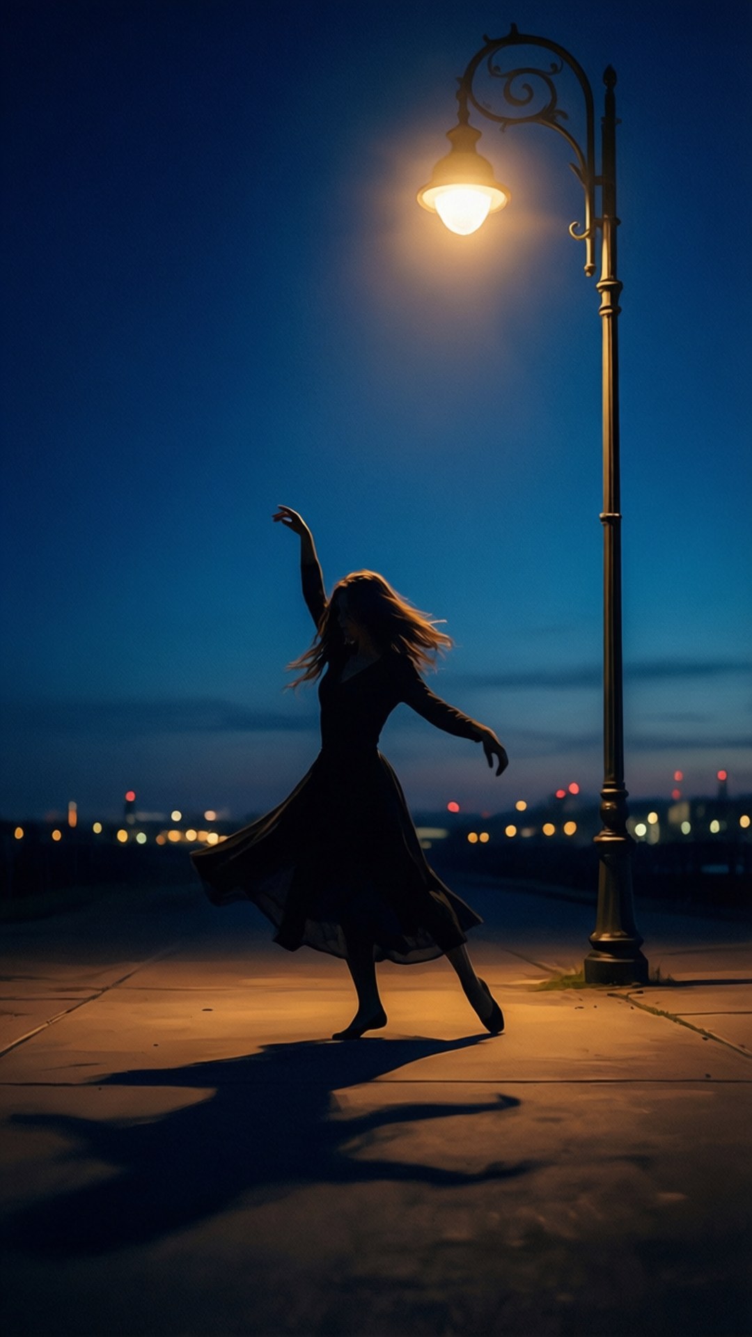 Lone Dancer Streetlamp by Wallpapers.art Studio