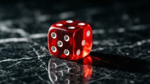Lone Dice on Marble