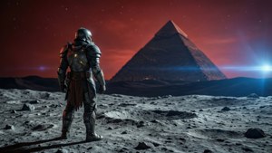 Lone Guardian on the Moon