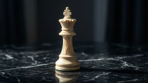 Lone King on Marble
