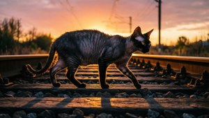 Lone Lykoi at Dusk