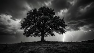 Lone Tree Stormy Sky
