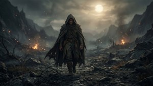 Lone Wanderer in Ash