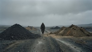Lone Wanderer in Ash