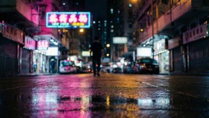 Lonely Walk Under Neon