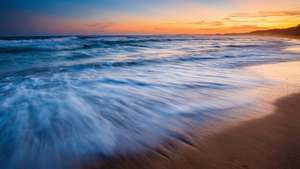 Long Exposure Sunset Waves