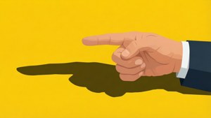 Long Shadow Pointing Hand