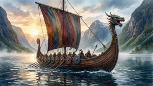 Longship at Dawn