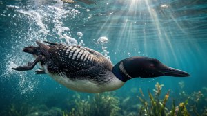 Loon Underwater Dive