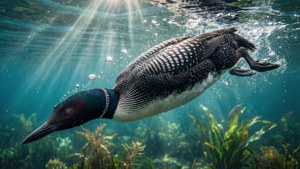 Loon Underwater Dive