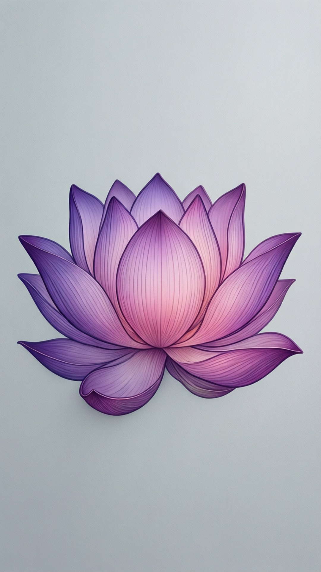 Lotus Gradient Outline by Wallpapers.art Studio