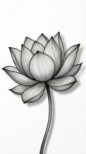 Lotus Line Art