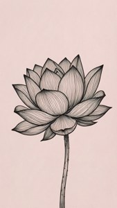 Lotus Line Drawing