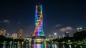 Lotus Tower Night Lights