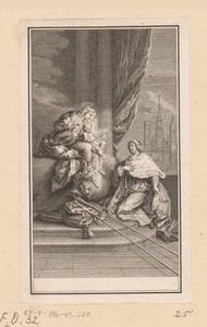 Louis de La Vergne de Tressan in aanbidding voor Maria en Christuskind