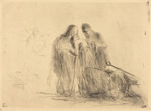 Lourdes, la paralytique (2e planche) (Lourdes, the Paralytic) (second plate)