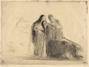 Lourdes, la paralytique (2e planche) (Lourdes, the Paralytic) (second plate)