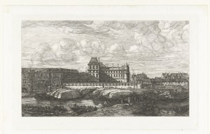 Louvre op de oever van de Seine in Parijs