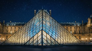 Louvre Pyramid Night
