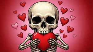 Love Heart Skull