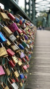 Love Lock Bridge Closeup