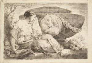 Love Mourns at the Tomb of Preacher Bruhn (Am Grabmal des predigers Bruhn trauert die eheliche Liebe)