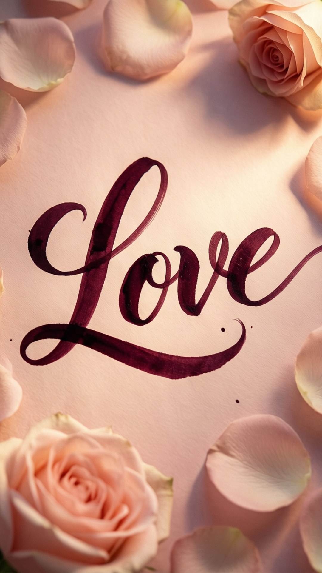 Love Rose Calligraphy by Wallpapers.art Studio