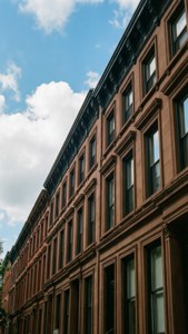 Low Angle Brownstone Row