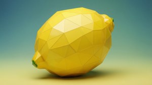 Low Poly 3D Lemon