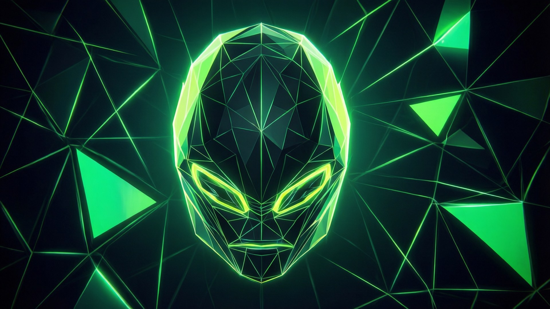 Low Poly Alien Head by Wallpapers.art Studio
