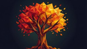 Low Poly Autumn Tree