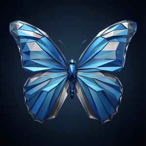 Low Poly Blue Metal