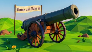 Low Poly Cannon Scene