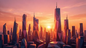 Low-Poly City Sunset