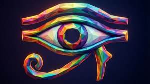 Low-Poly Colorful Eye