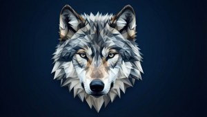 Low Poly Direwolf Abstract