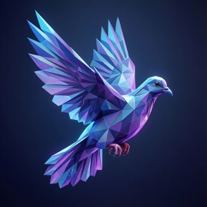 Low Poly Dove Geometric