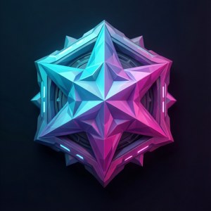 Low-Poly Geometric Badge