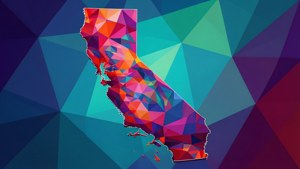 Low Poly Geometric California Map