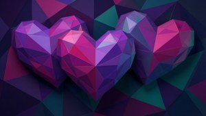 Low-Poly Geometric Hearts