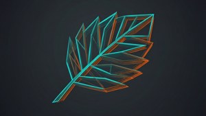 Low-Poly Geometric Leaf