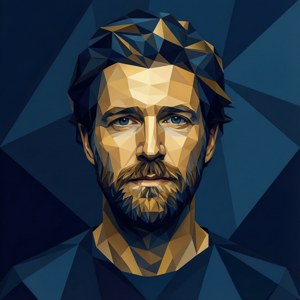 Low-Poly Geometric Portrait