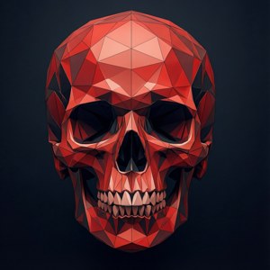 Low Poly Geometric Skull