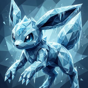 Low Poly Glaceon