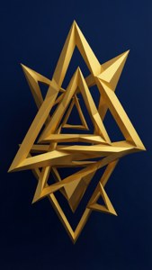 Low Poly Gold Triangles